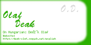 olaf deak business card